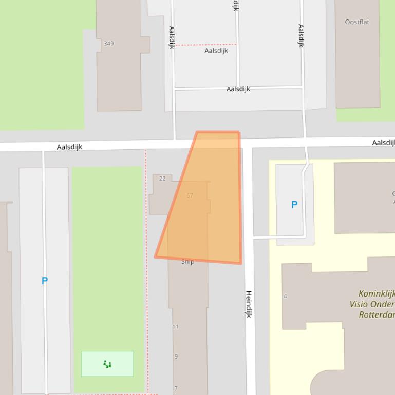 Kaart van postcodegebied 3079PJ.