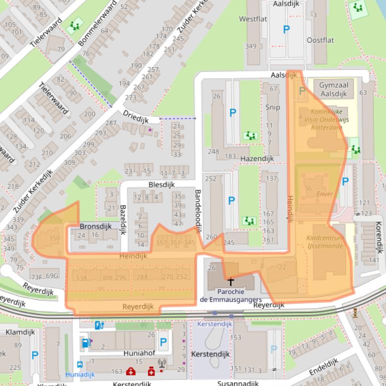 Kaart van postcodegebied 3079PM.