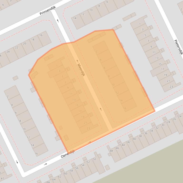 Kaart van postcodegebied 3079TB.
