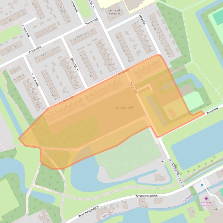 Kaart van postcodegebied 3079TC.