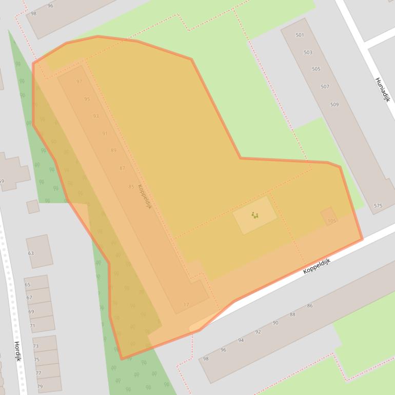 Kaart van postcodegebied 3079TS.