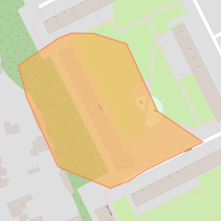 Kaart van postcodegebied 3079TV.