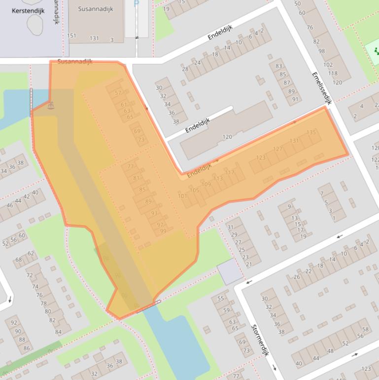 Kaart van postcodegebied 3079VB.
