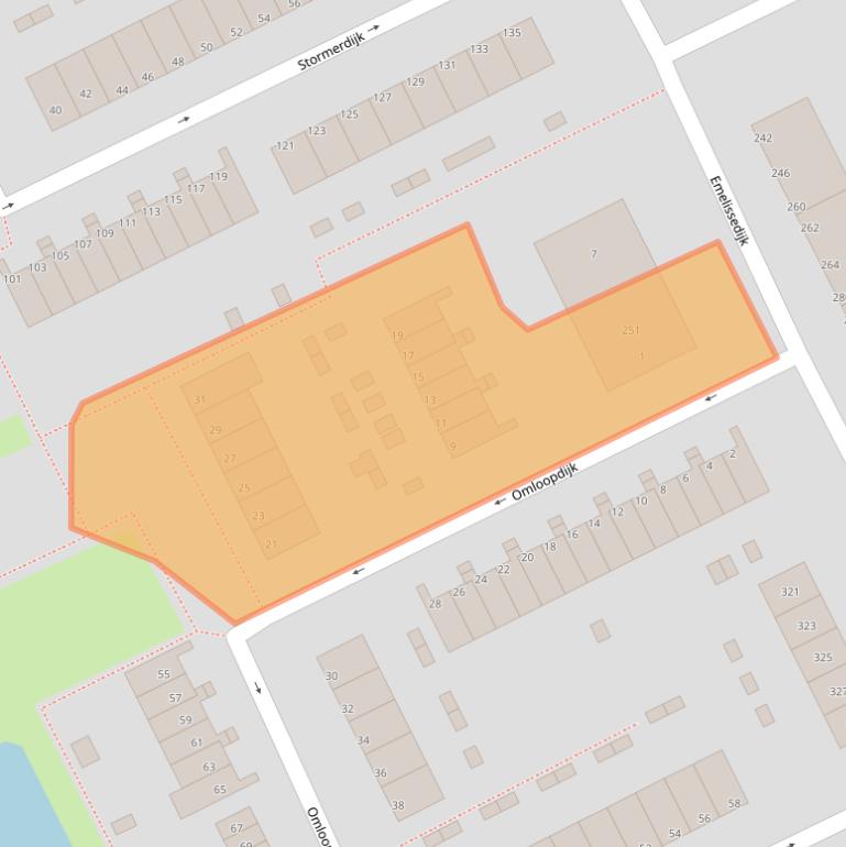 Kaart van postcodegebied 3079VE.