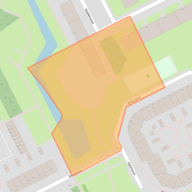 Kaart van postcodegebied 3079XJ.