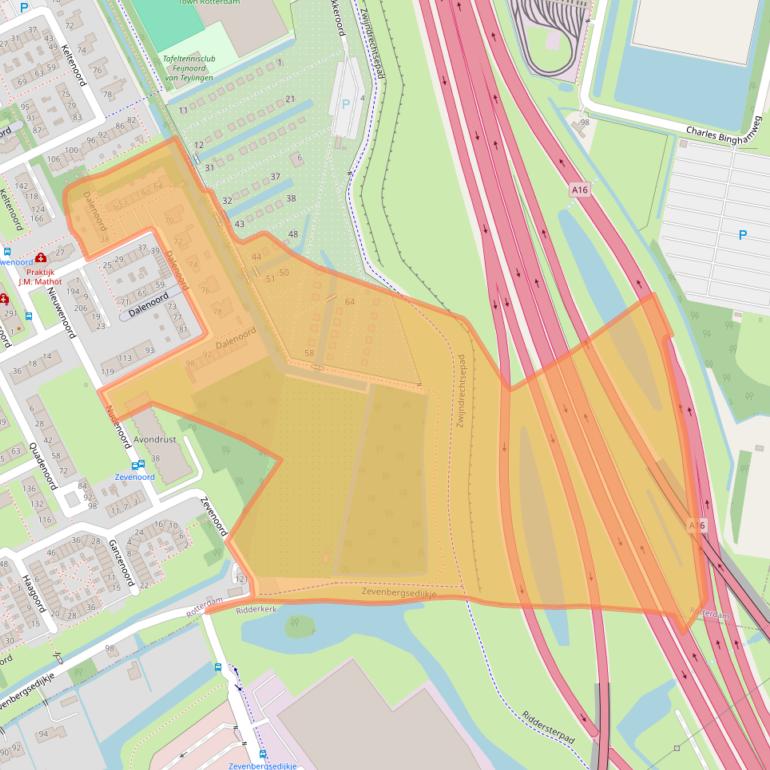 Kaart van postcodegebied 3079ZC.