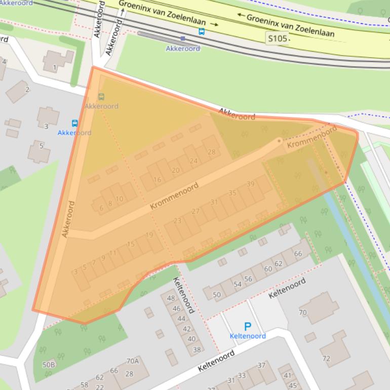 Kaart van postcodegebied 3079ZT.