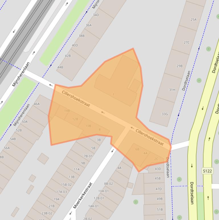 Kaart van postcodegebied 3081BA.