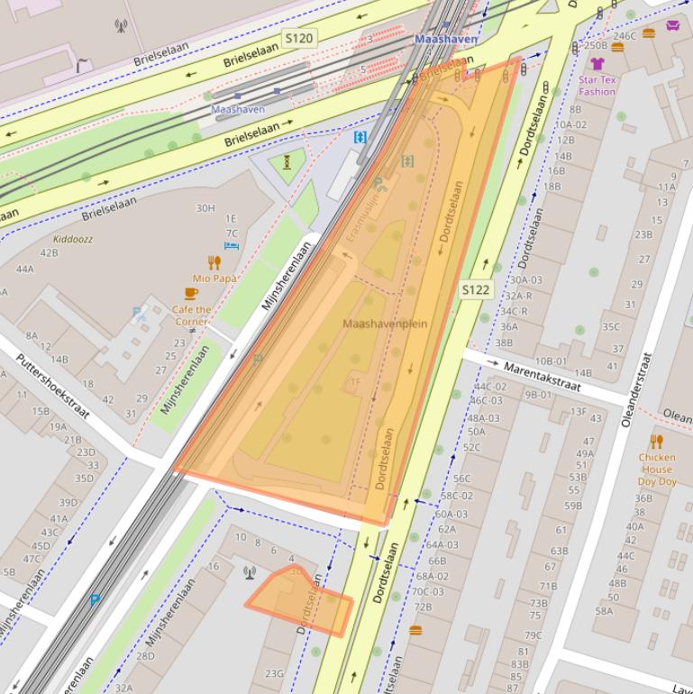 Kaart van postcodegebied 3081BB.