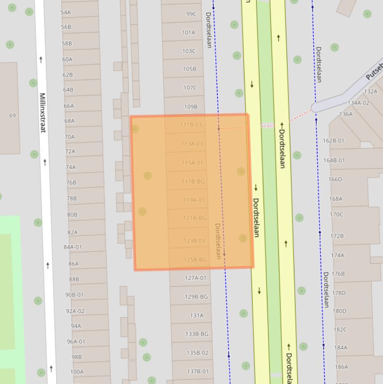 Kaart van postcodegebied 3081BK.