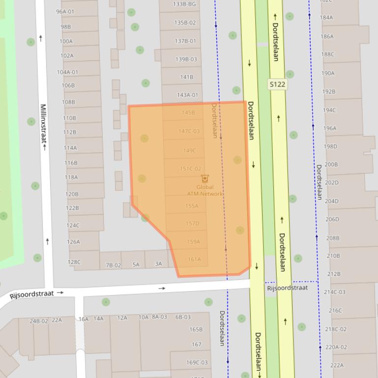 Kaart van postcodegebied 3081BM.