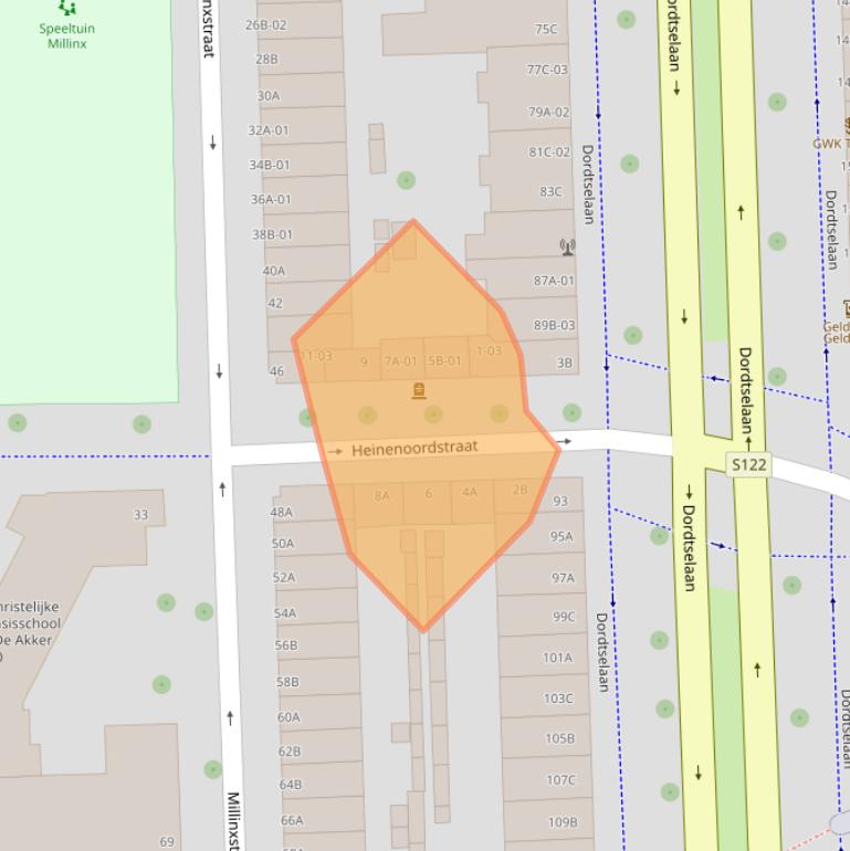 Kaart van postcodegebied 3081BR.