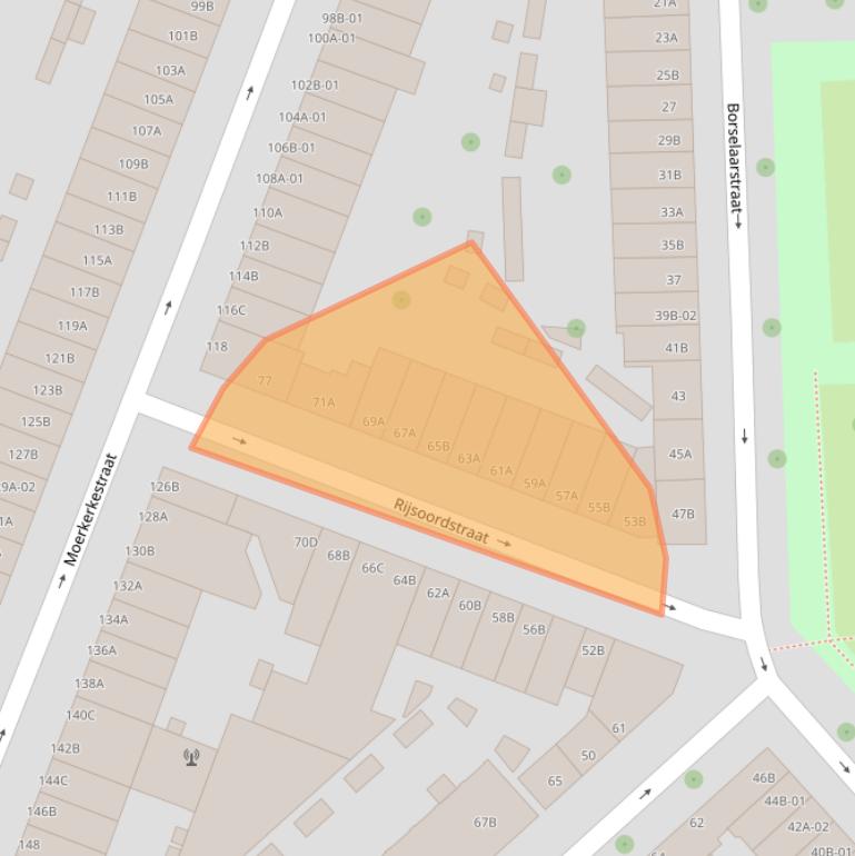 Kaart van postcodegebied 3081BT.