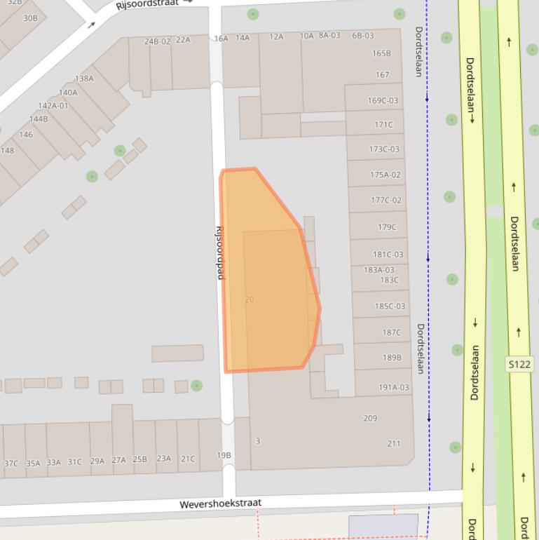 Kaart van postcodegebied 3081BZ.