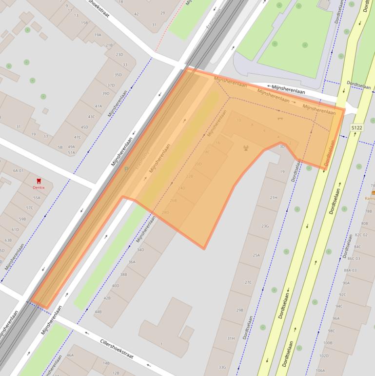 Kaart van postcodegebied 3081CA.