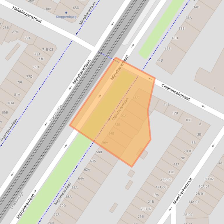 Kaart van postcodegebied 3081CC.