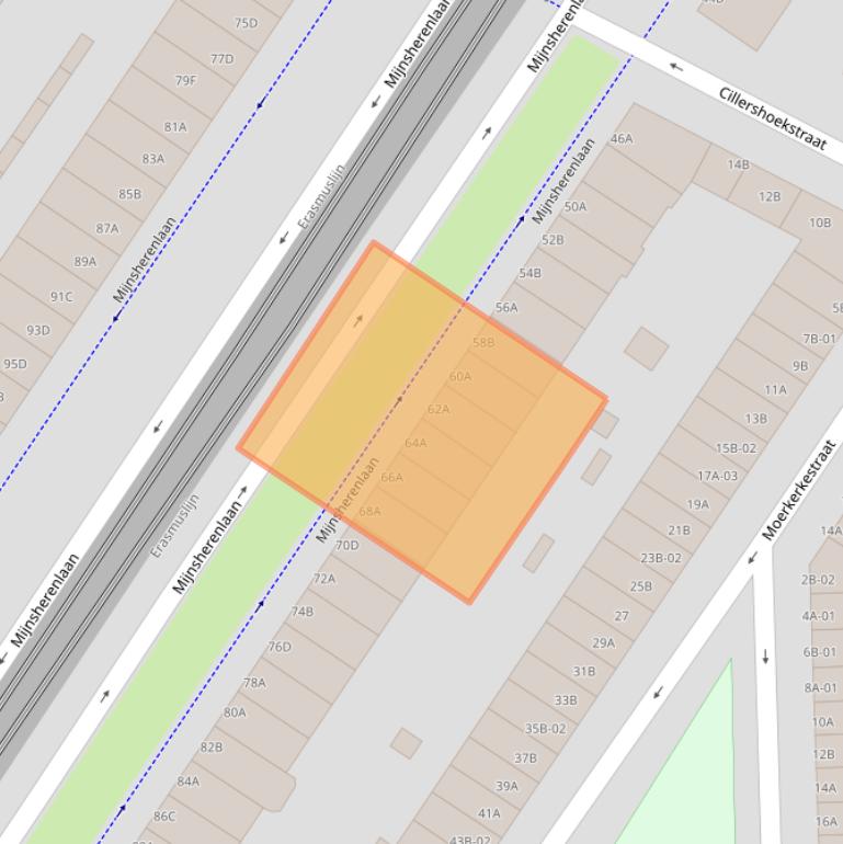 Kaart van postcodegebied 3081CD.