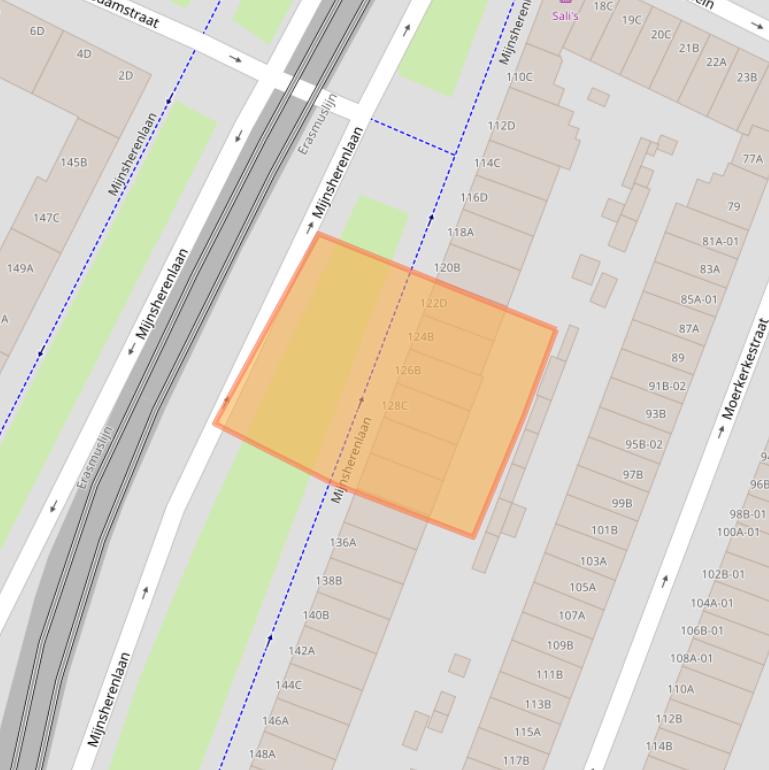 Kaart van postcodegebied 3081CJ.