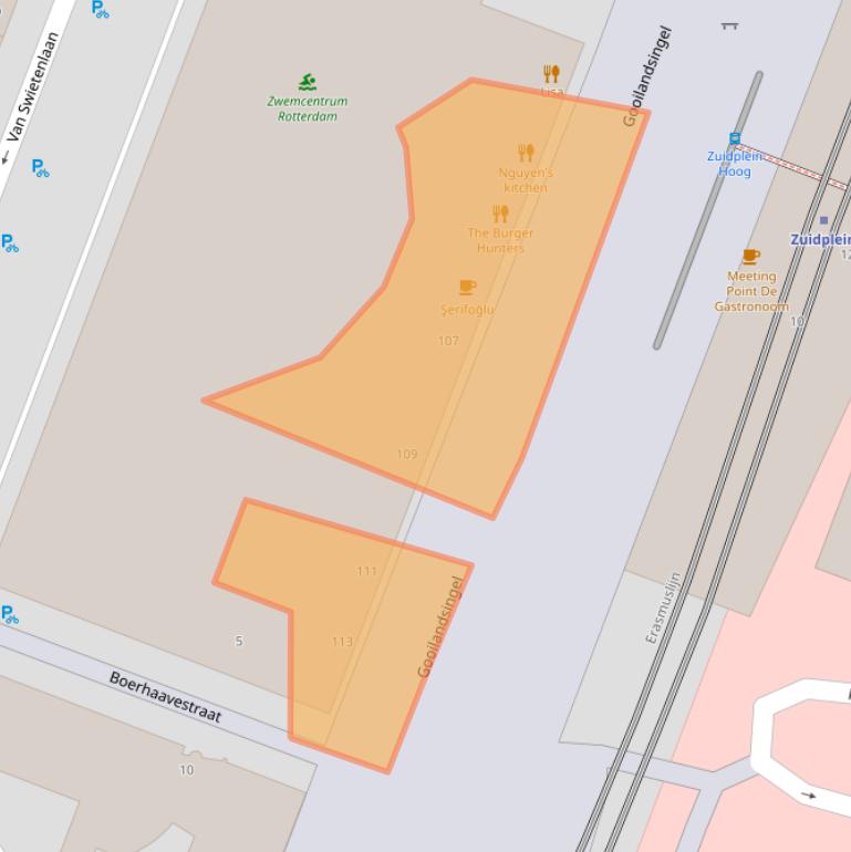 Kaart van postcodegebied 3081DP.