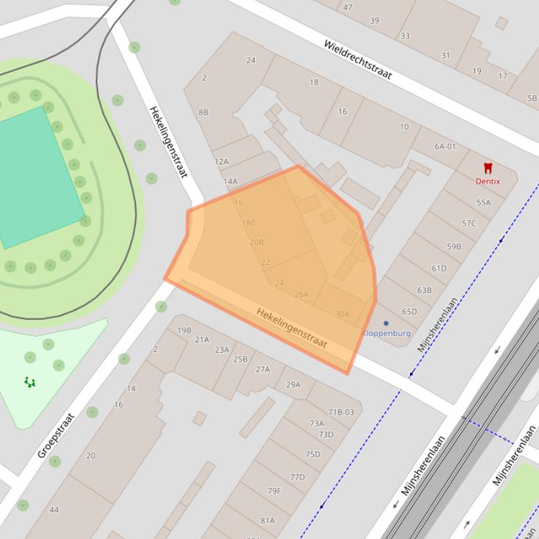 Kaart van postcodegebied 3081EC.