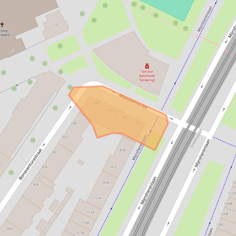 Kaart van postcodegebied 3081EG.