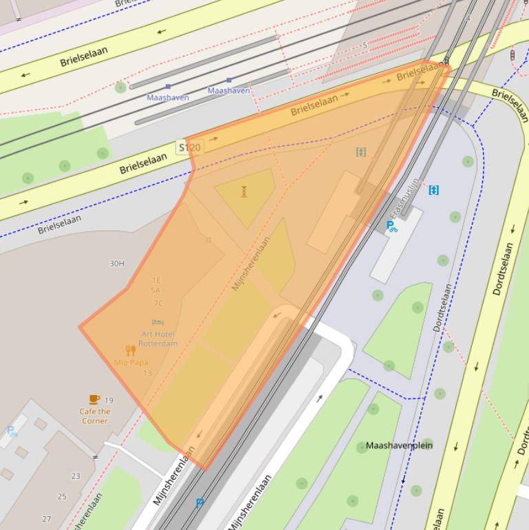 Kaart van postcodegebied 3081GA.