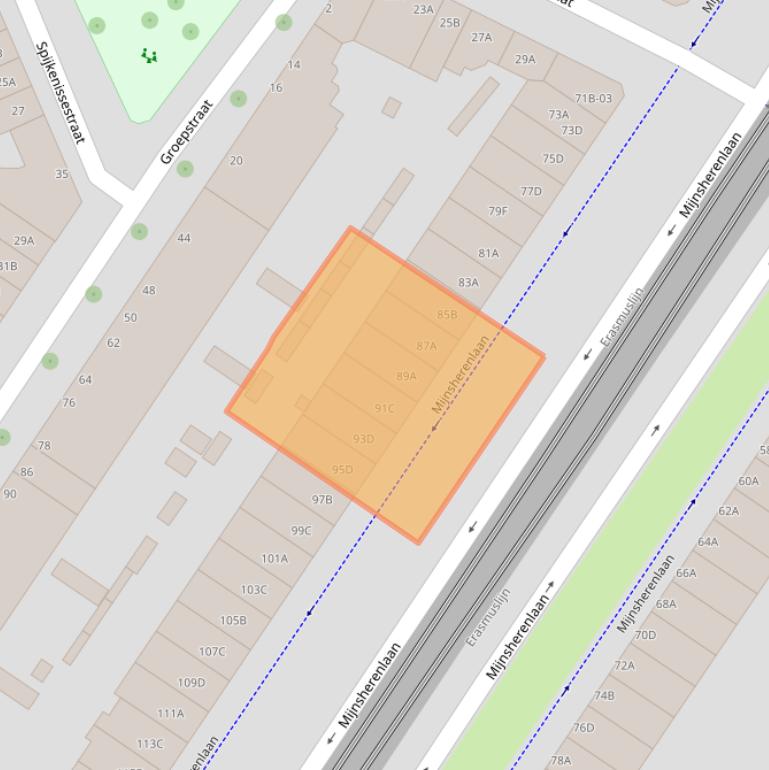 Kaart van postcodegebied 3081GG.