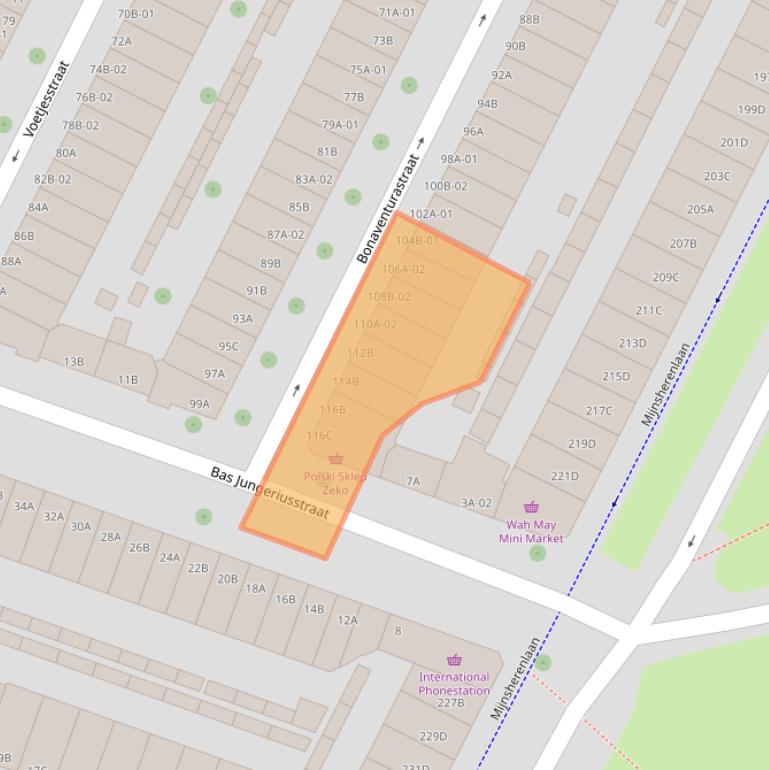 Kaart van postcodegebied 3081HJ.