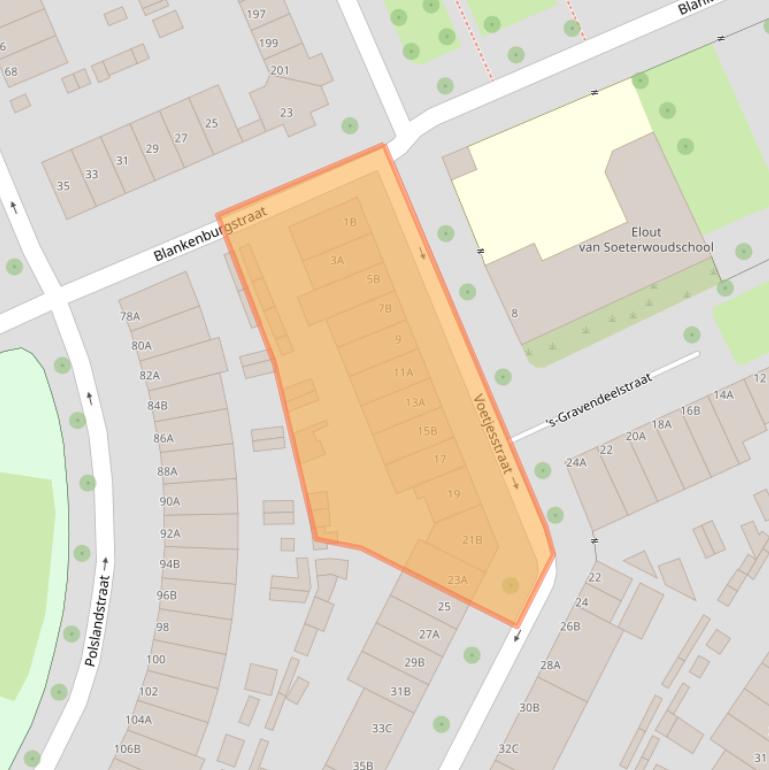 Kaart van postcodegebied 3081HK.