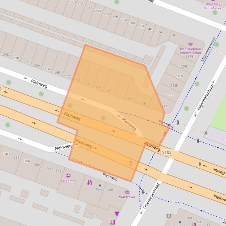 Kaart van postcodegebied 3081JB.
