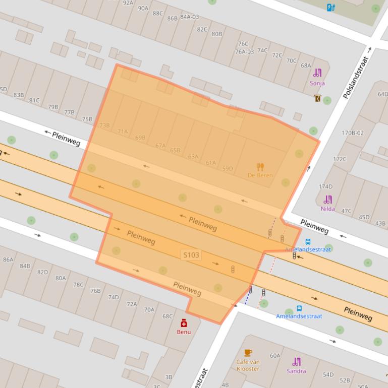 Kaart van postcodegebied 3081JE.