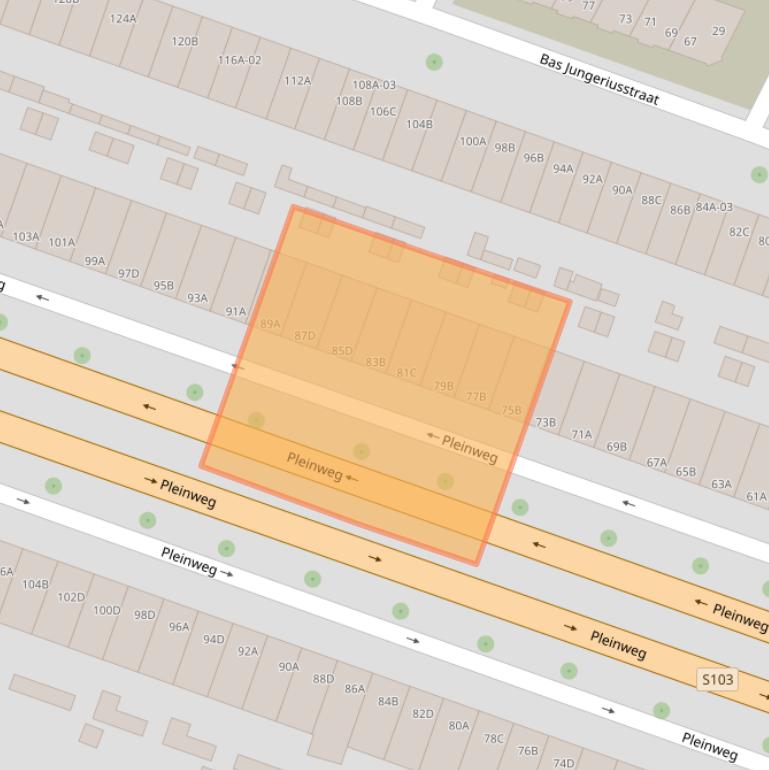 Kaart van postcodegebied 3081JG.