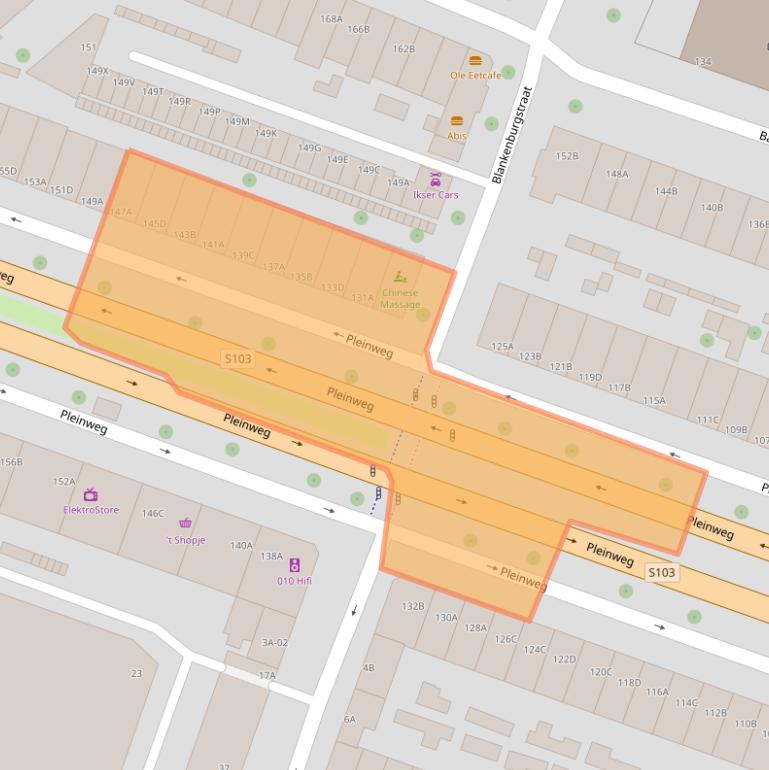 Kaart van postcodegebied 3081JK.