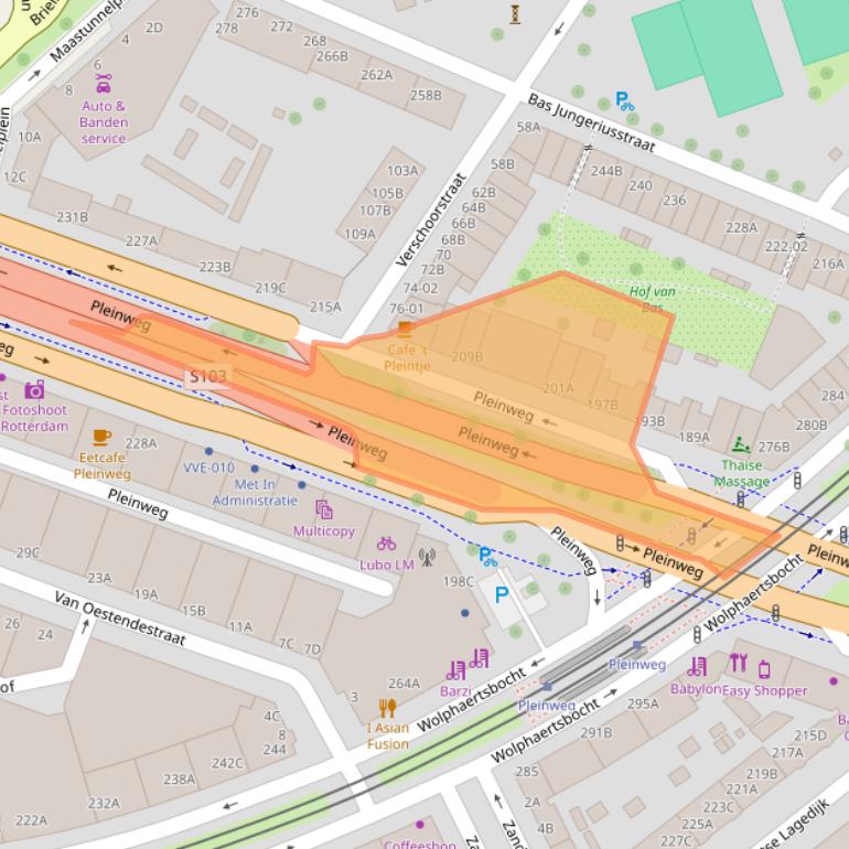 Kaart van postcodegebied 3081JN.