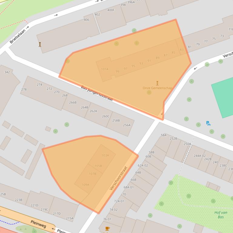 Kaart van postcodegebied 3081JX.