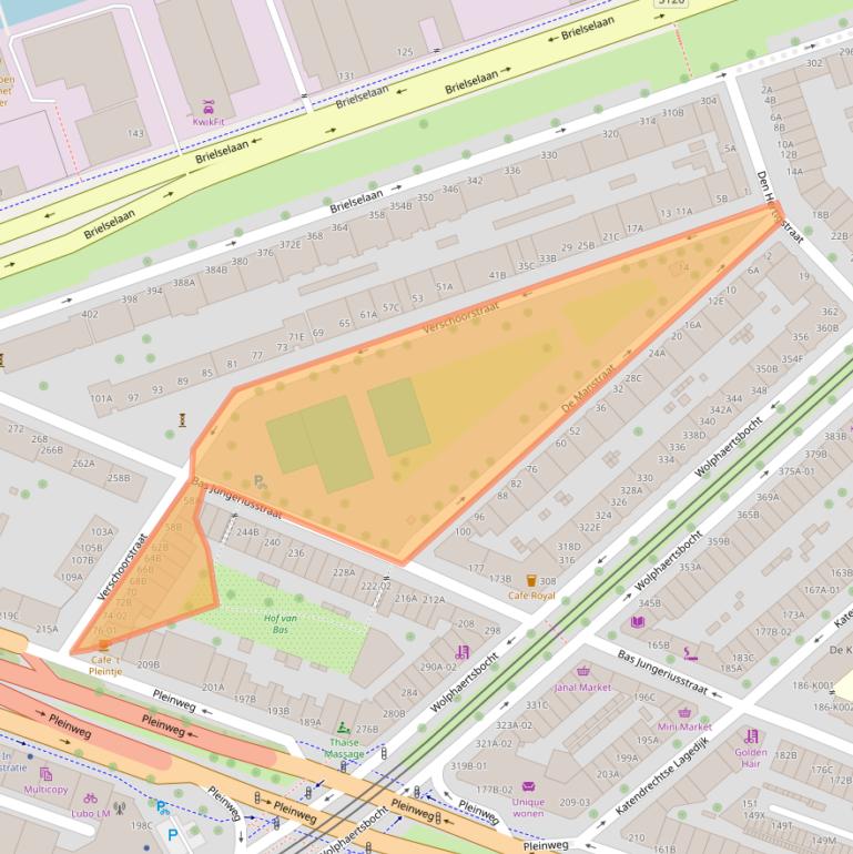 Kaart van postcodegebied 3081JZ.
