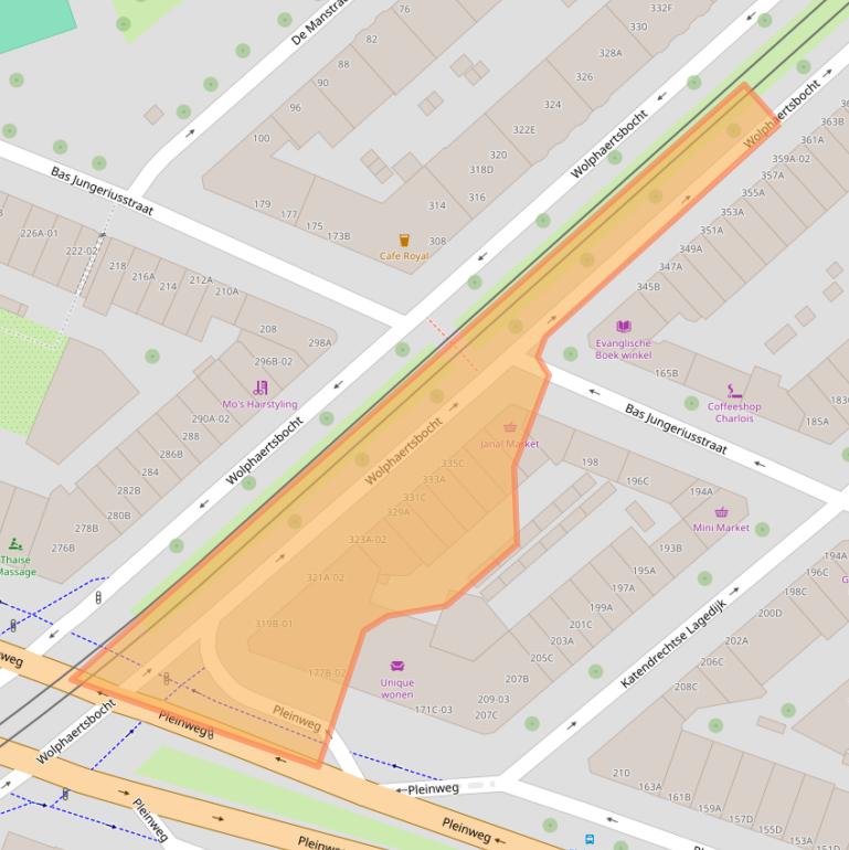 Kaart van postcodegebied 3081KE.