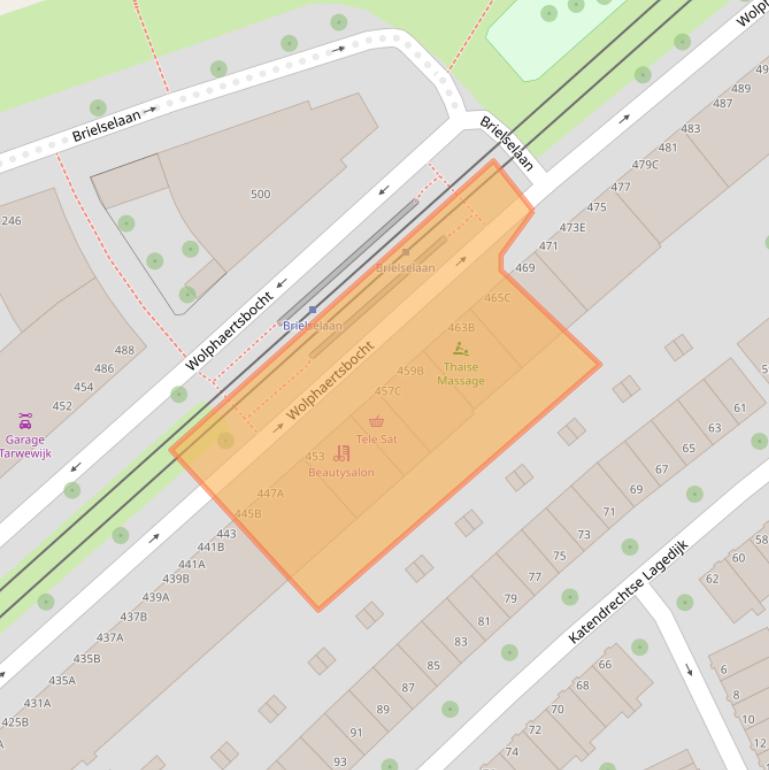 Kaart van postcodegebied 3081KM.