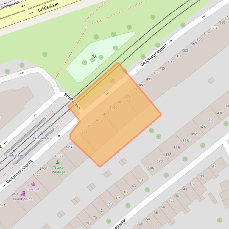 Kaart van postcodegebied 3081KN.