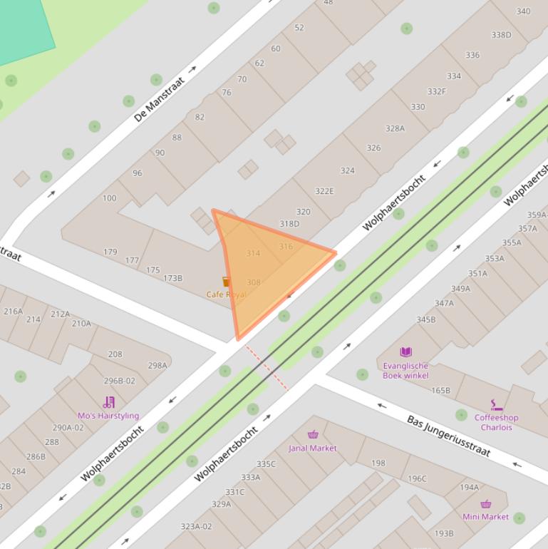 Kaart van postcodegebied 3081KS.