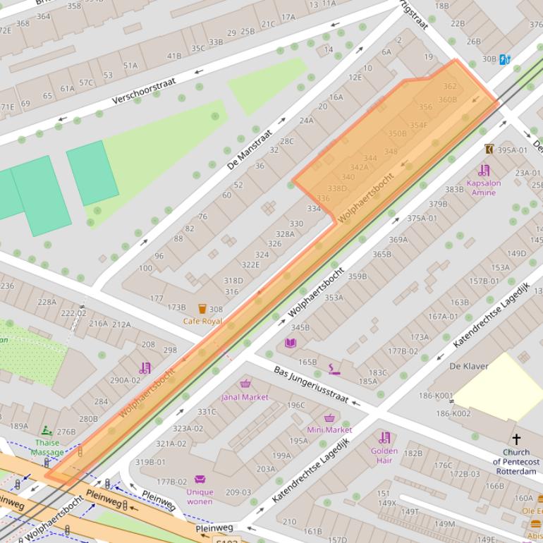 Kaart van postcodegebied 3081KV.