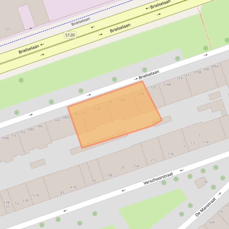 Kaart van postcodegebied 3081LT.