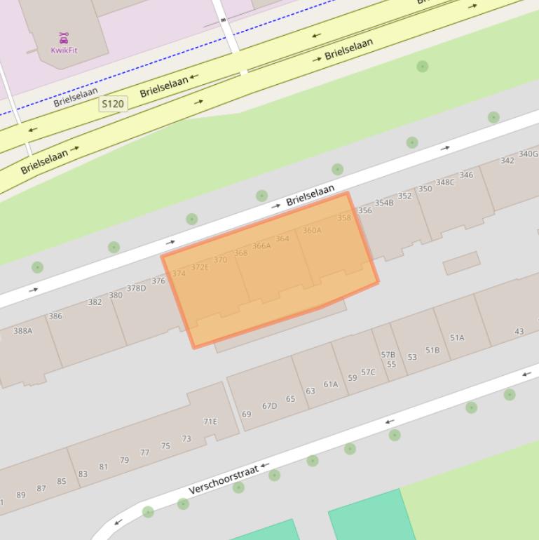 Kaart van postcodegebied 3081LW.