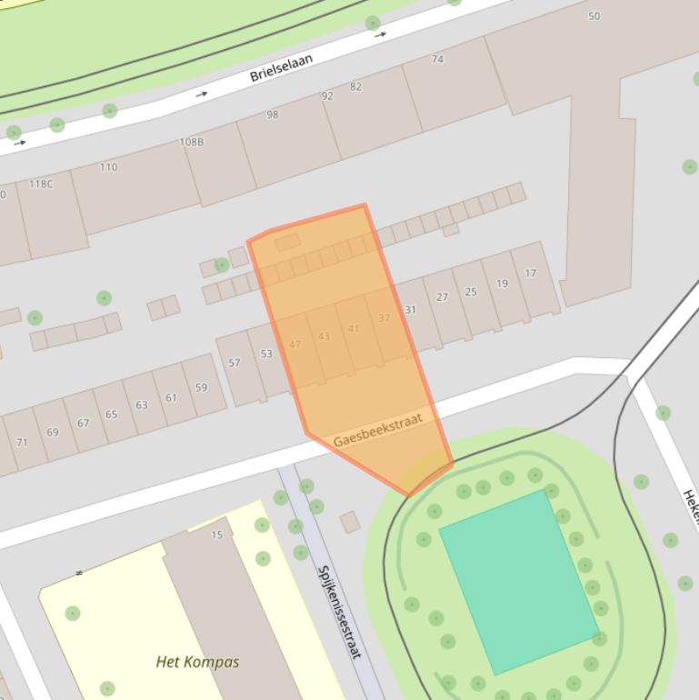 Kaart van postcodegebied 3081NC.