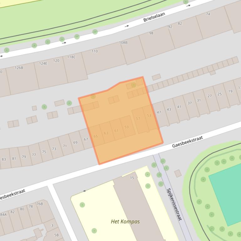 Kaart van postcodegebied 3081ND.
