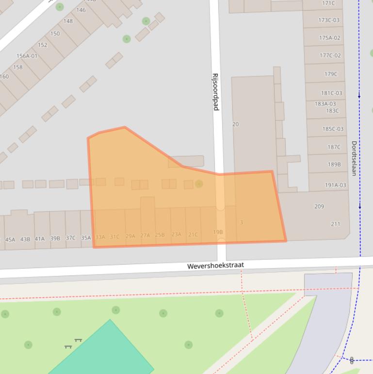 Kaart van postcodegebied 3081PA.