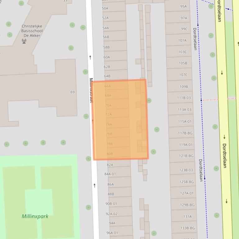 Kaart van postcodegebied 3081PR.