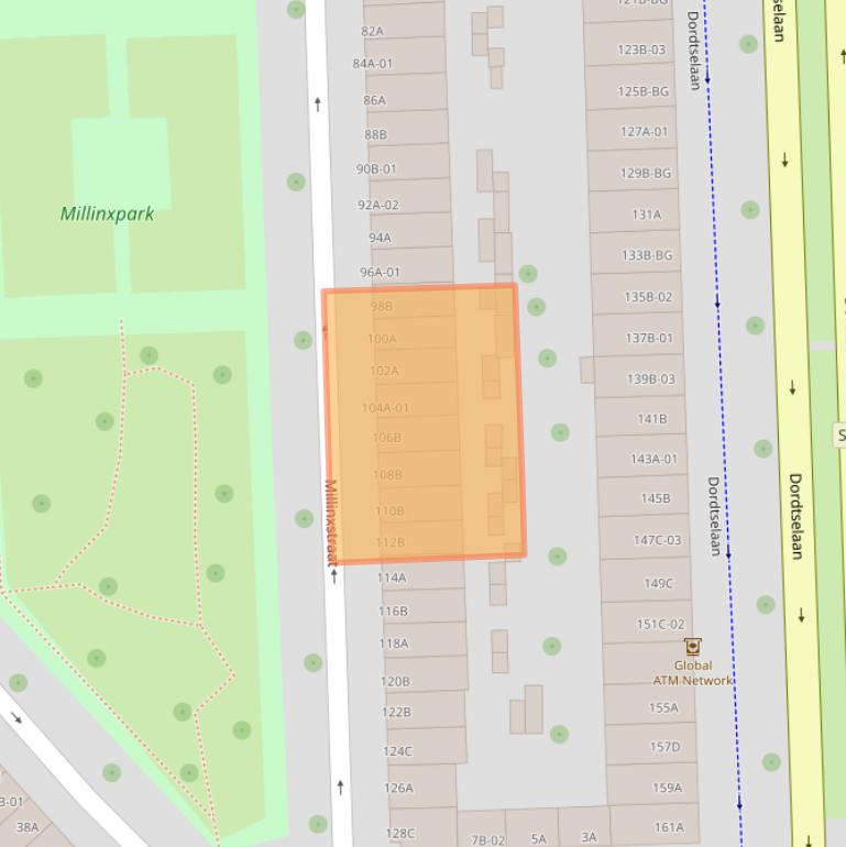 Kaart van postcodegebied 3081PT.