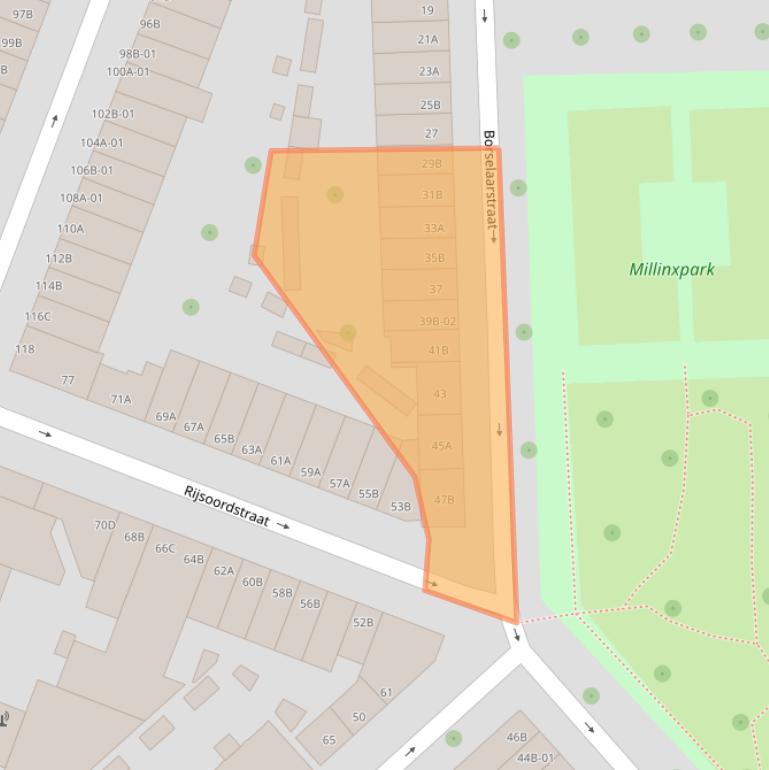 Kaart van postcodegebied 3081RB.