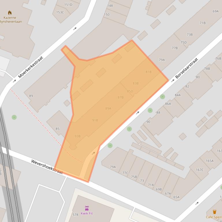 Kaart van postcodegebied 3081RD.